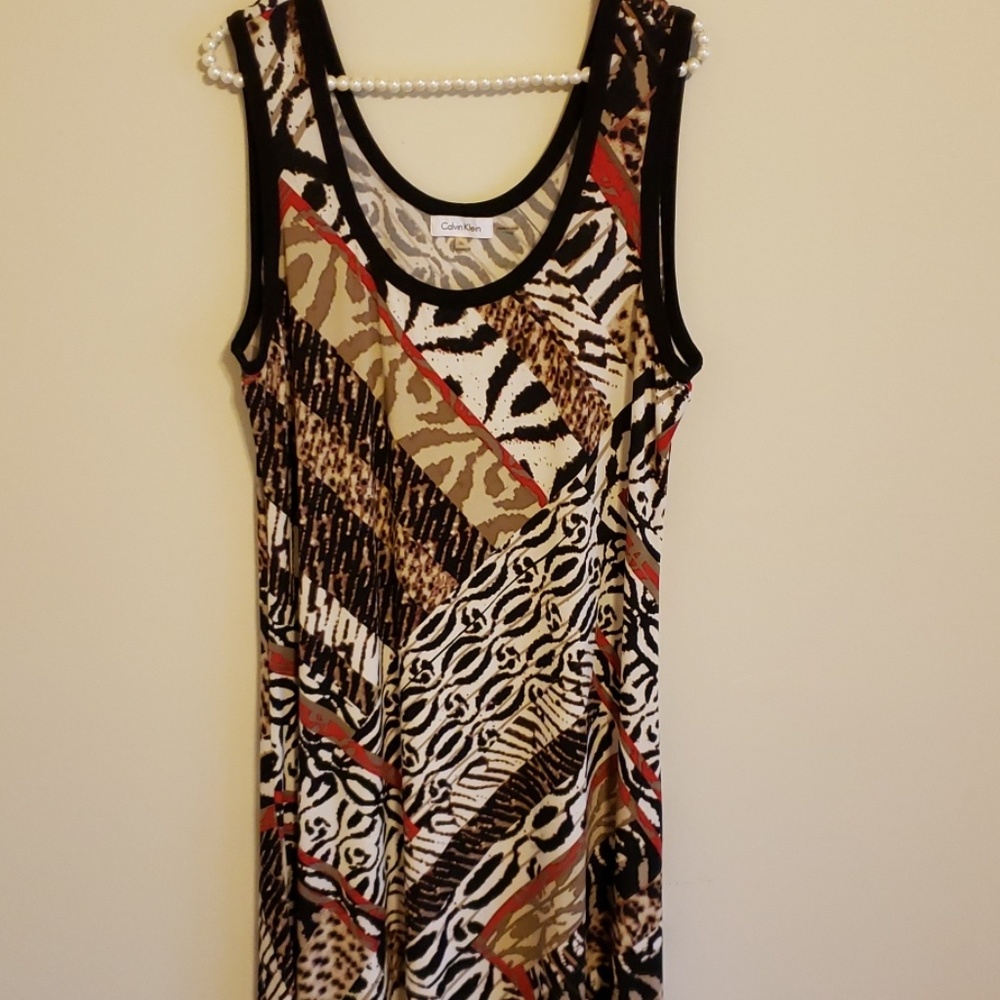 Animal Print Calvin Klein Maxi Dress